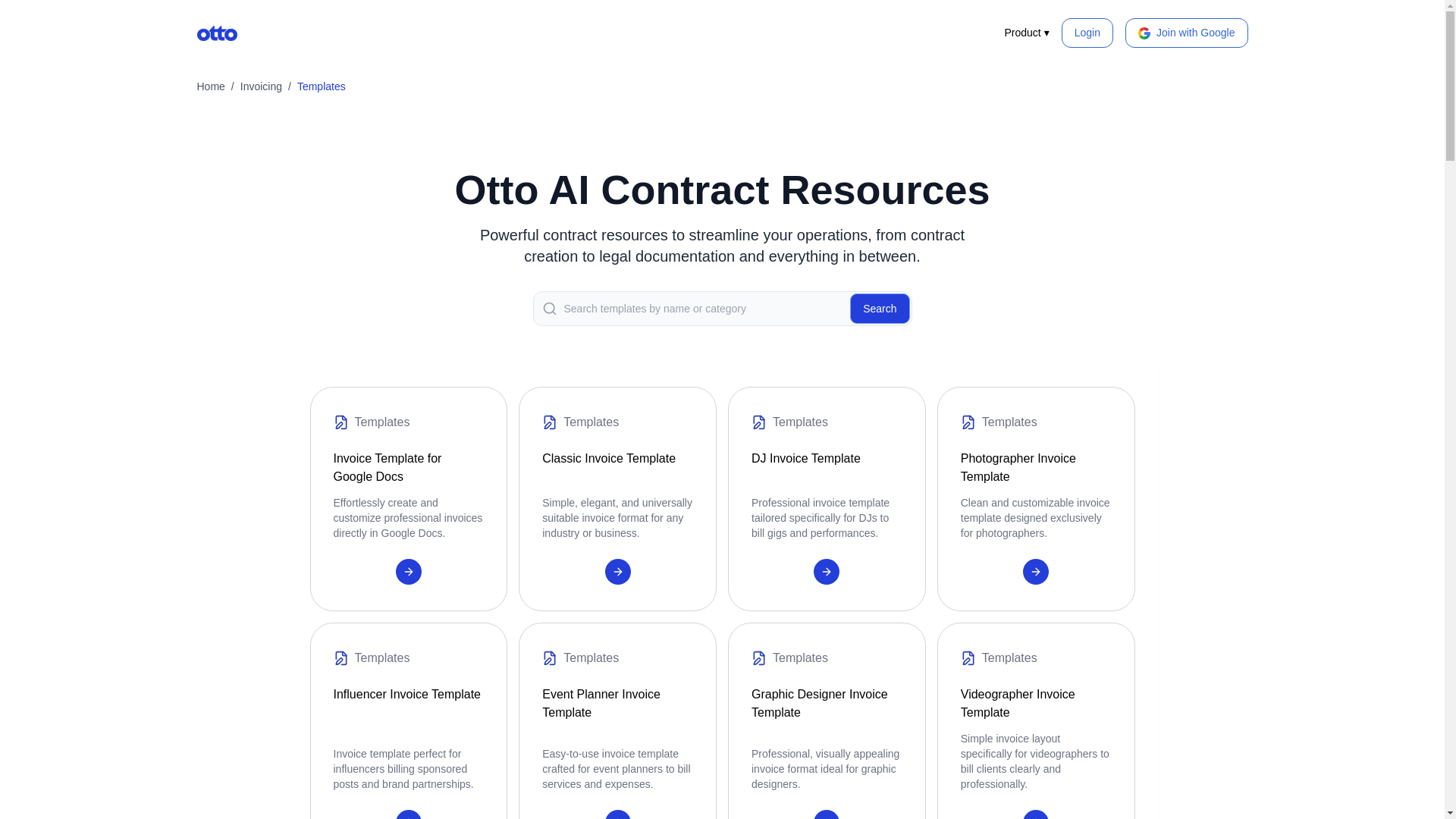 website screenshot of https://invoicing-templates-next-js.pages.dev/