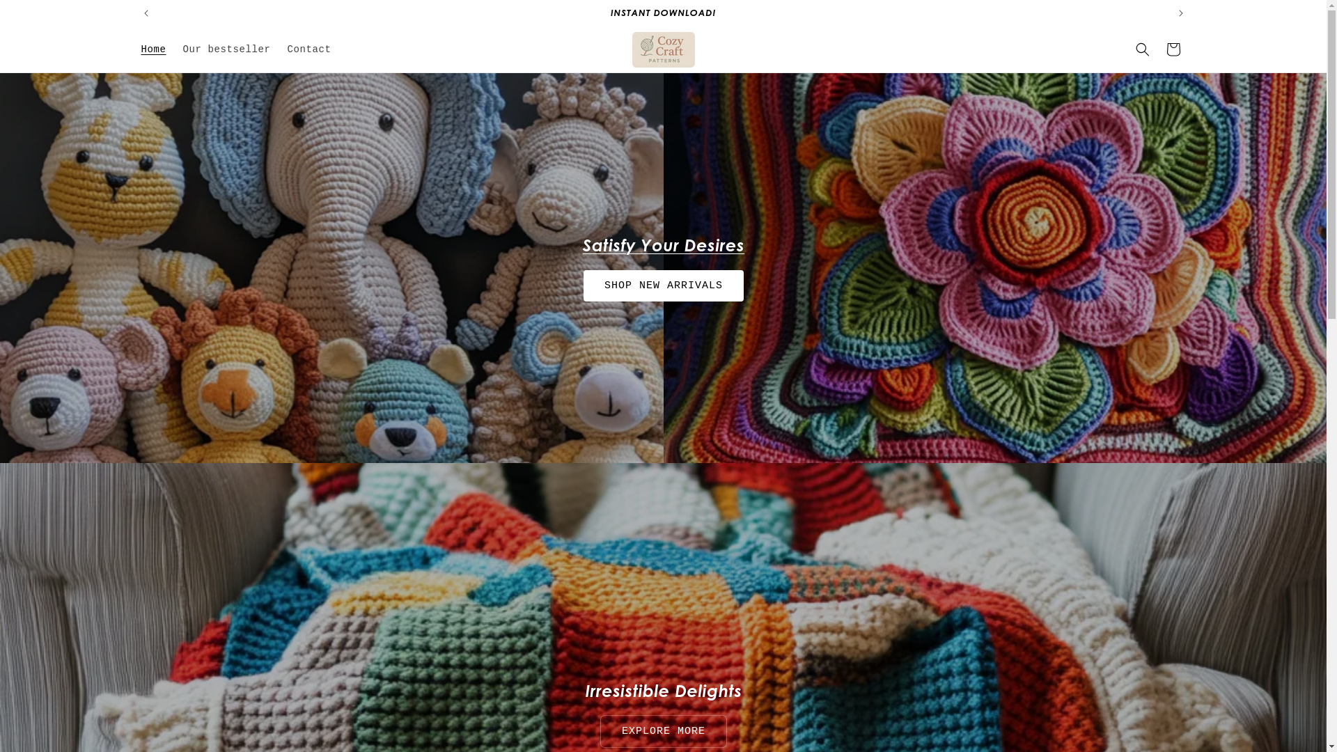 website screenshot of https://cozycraftpatterns.com/