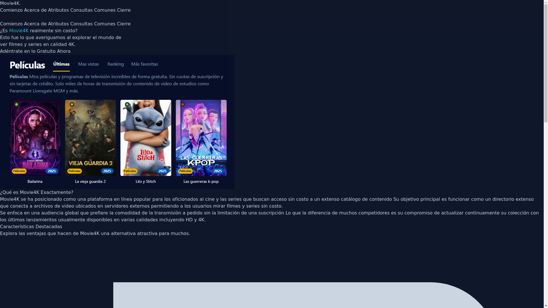 website screenshot of https://movie4k-j2l8.pages.dev/