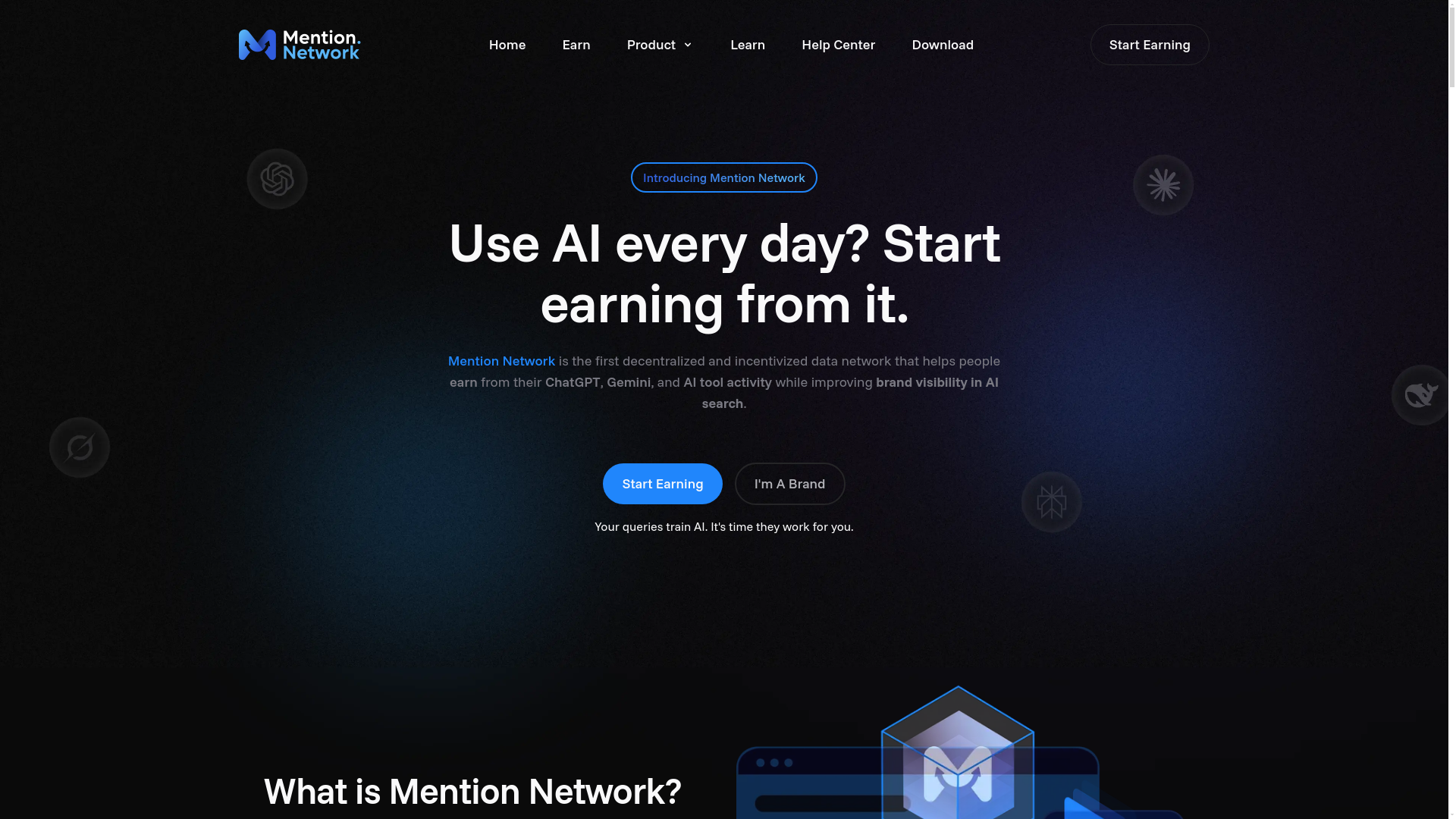 website screenshot of https://dev-mention-network-landing-page.pages.dev/