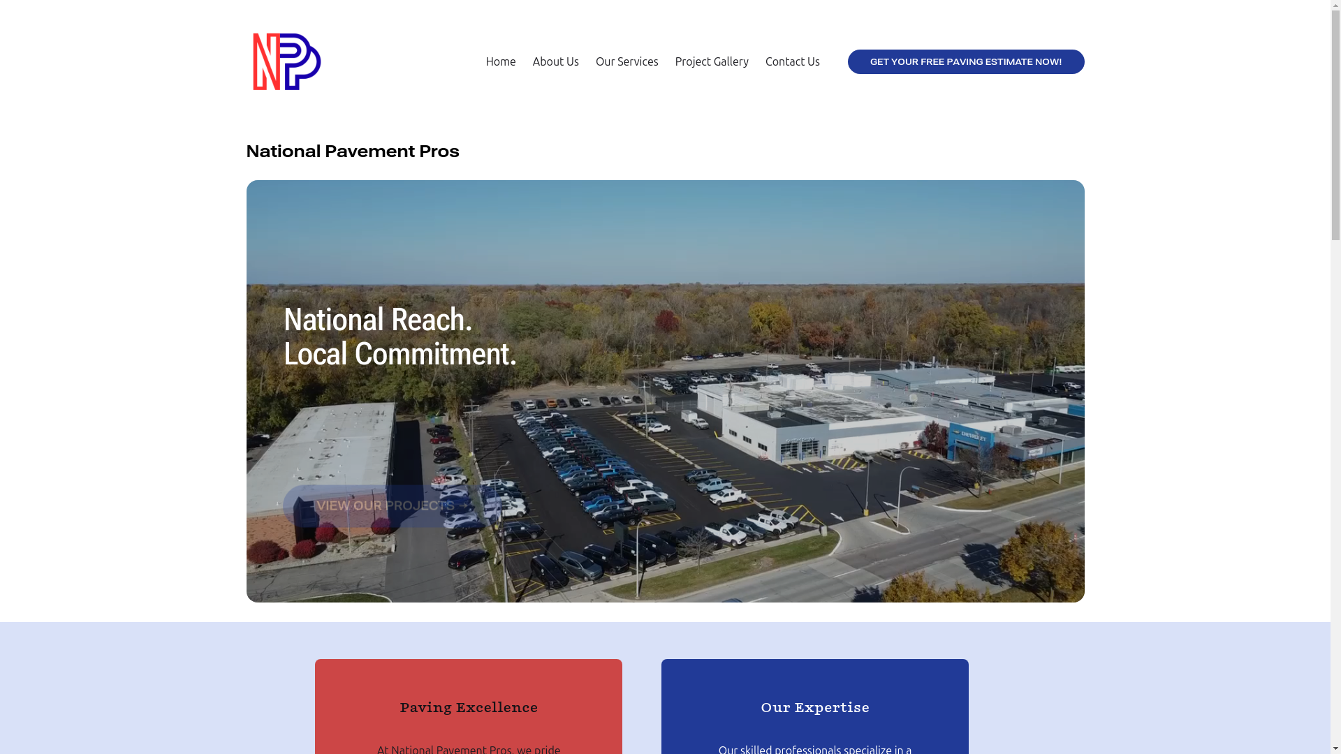 website screenshot of https://nationalpavementpros.com/