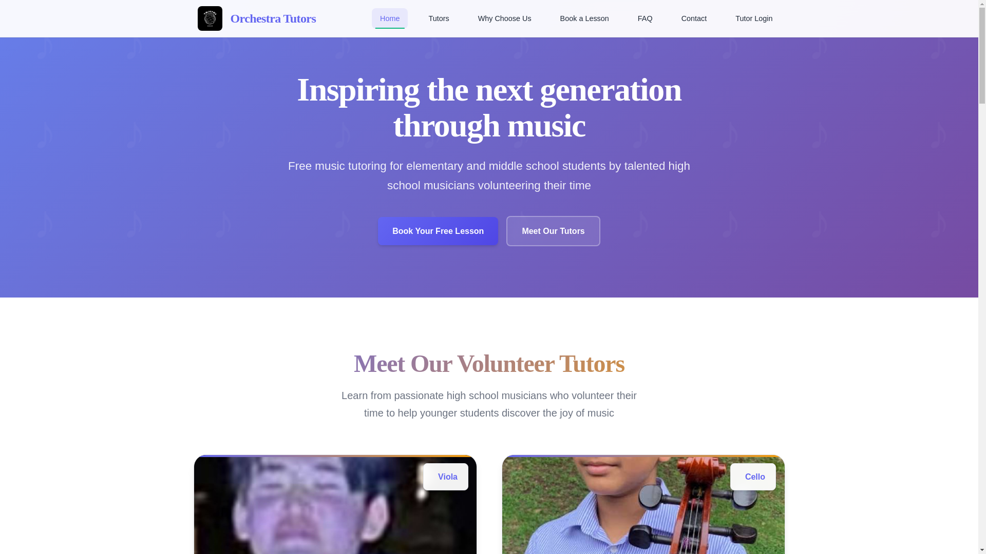 website screenshot of https://youthorchestratutors.org/