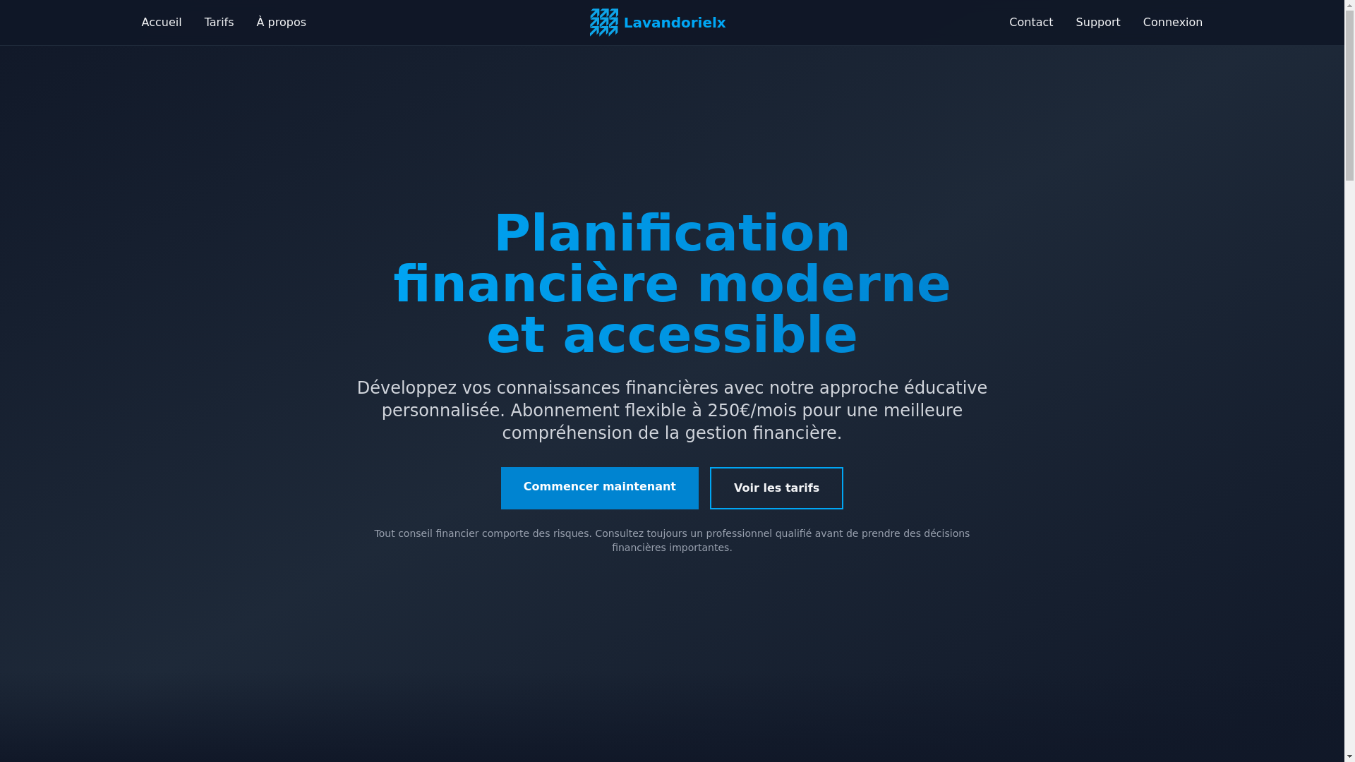 website screenshot of https://lavandorielx.com/