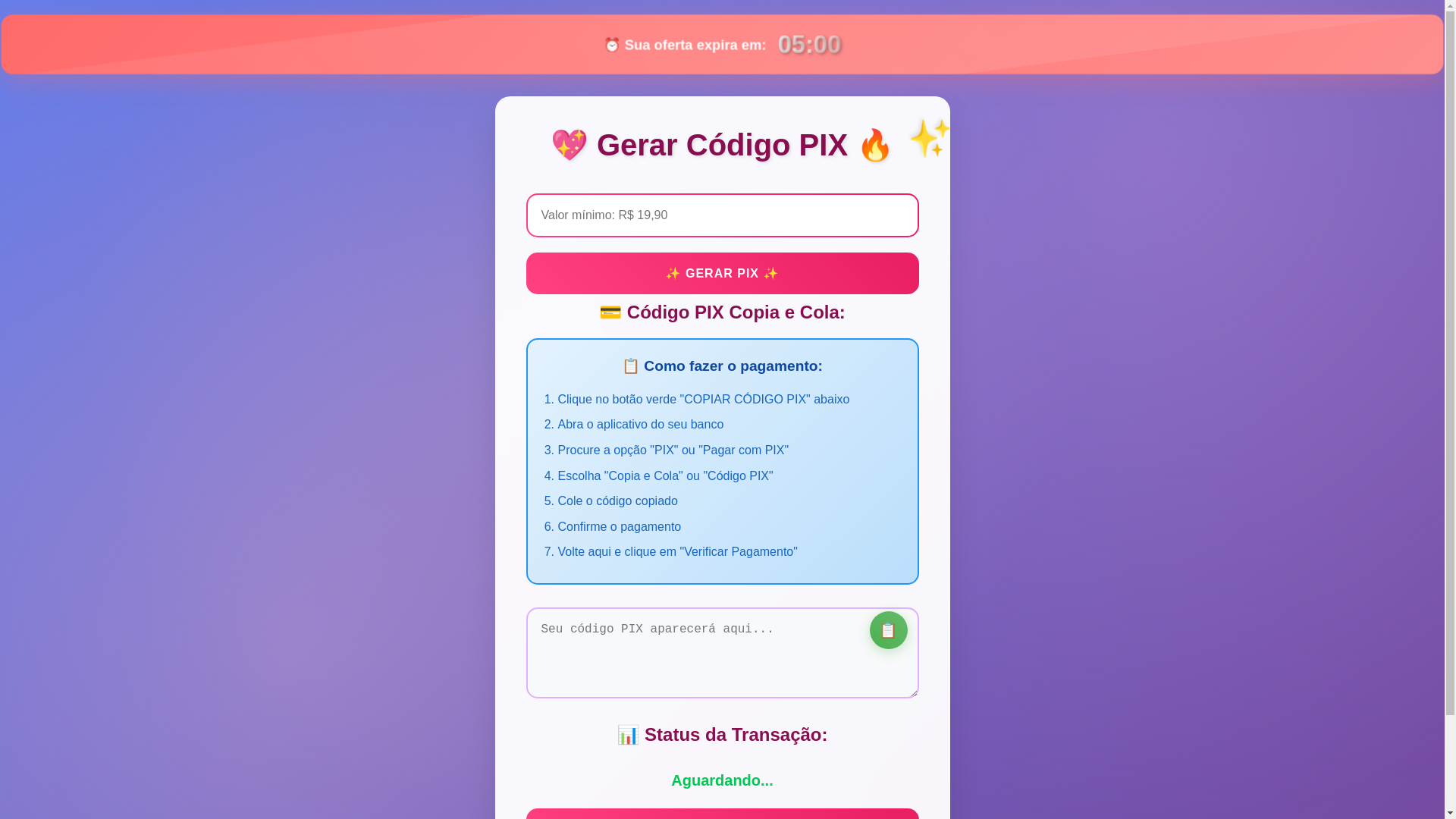 website screenshot of https://gerarpix.pages.dev/