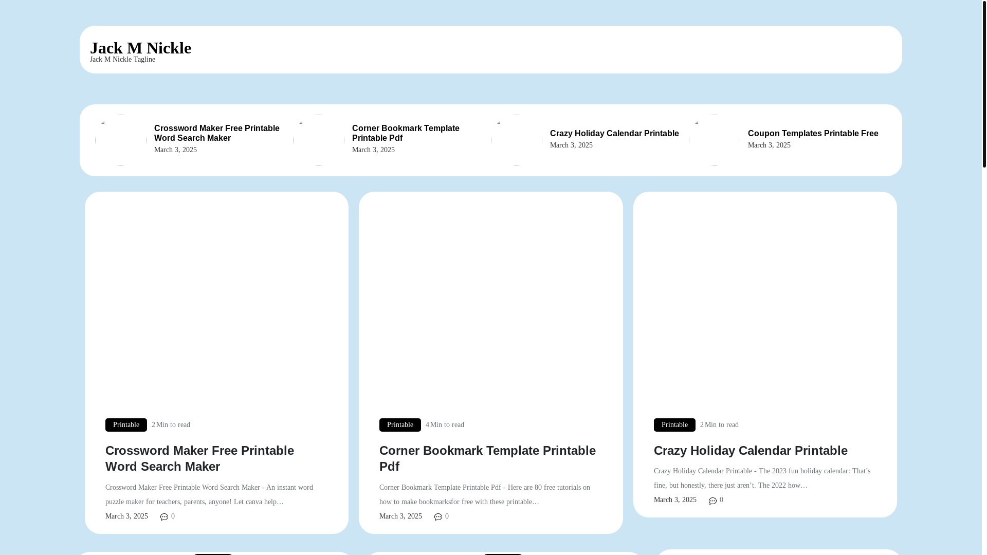 website screenshot of https://jackmnickle.pages.dev/