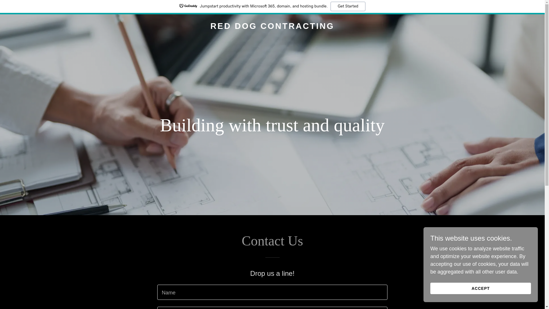 website screenshot of https://reddogcontracting.org/