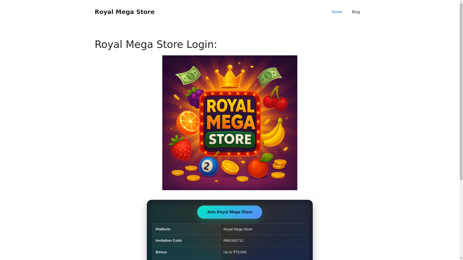 website screenshot of https://royalmegastore.net/