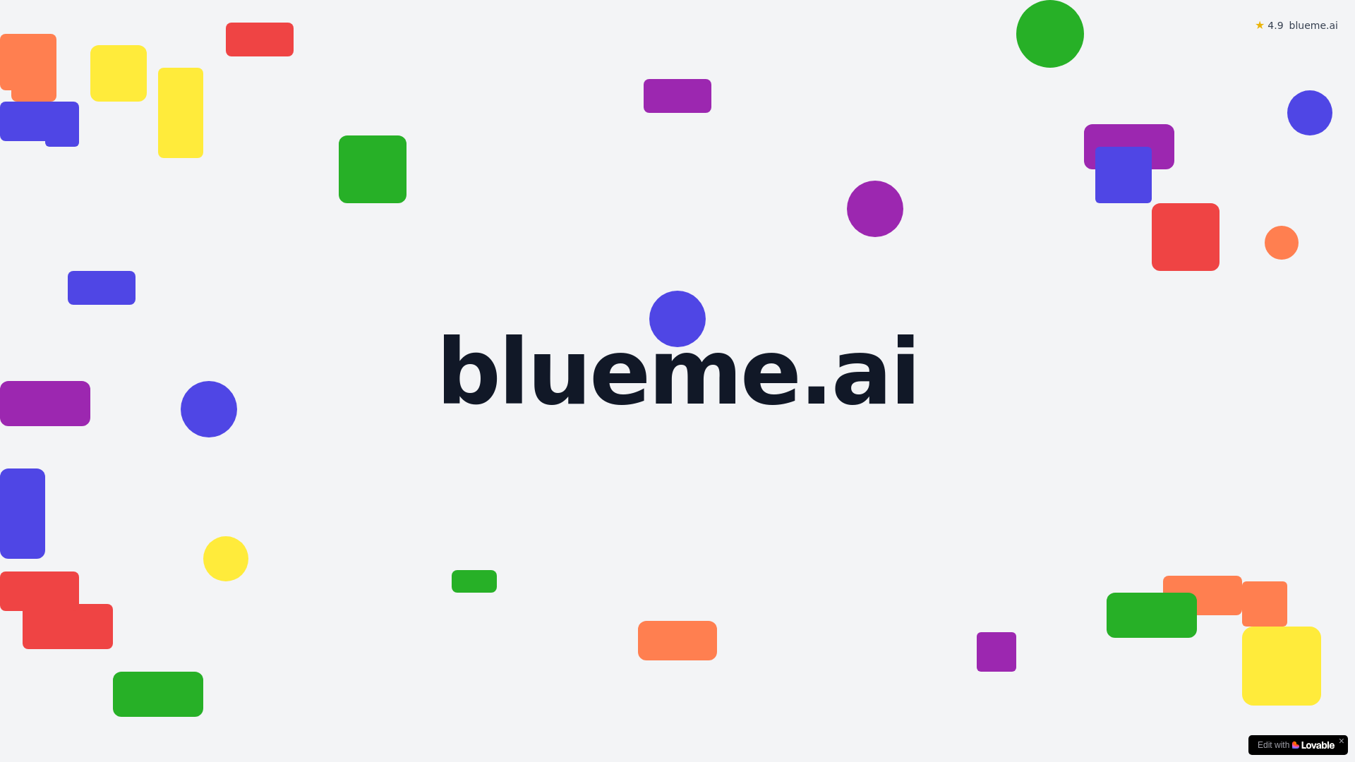 website screenshot of https://blueme.ai/