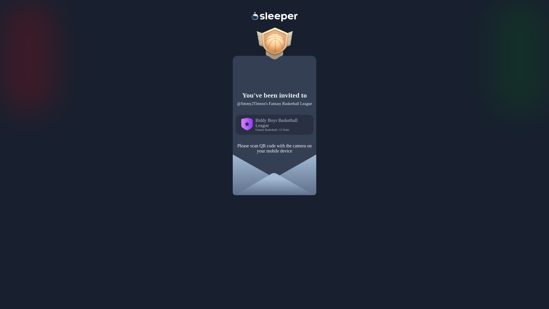 website screenshot of https://sleeper.com/i/V9G8dqqR5zj1o