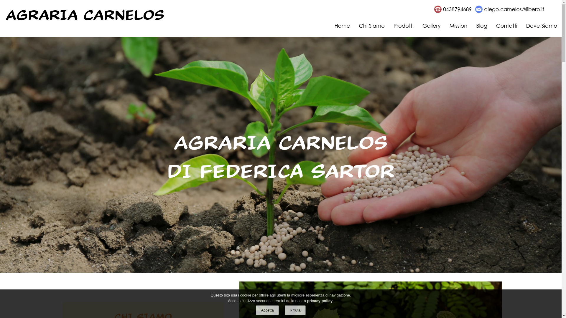 website screenshot of https://agrariacarnelos.it/