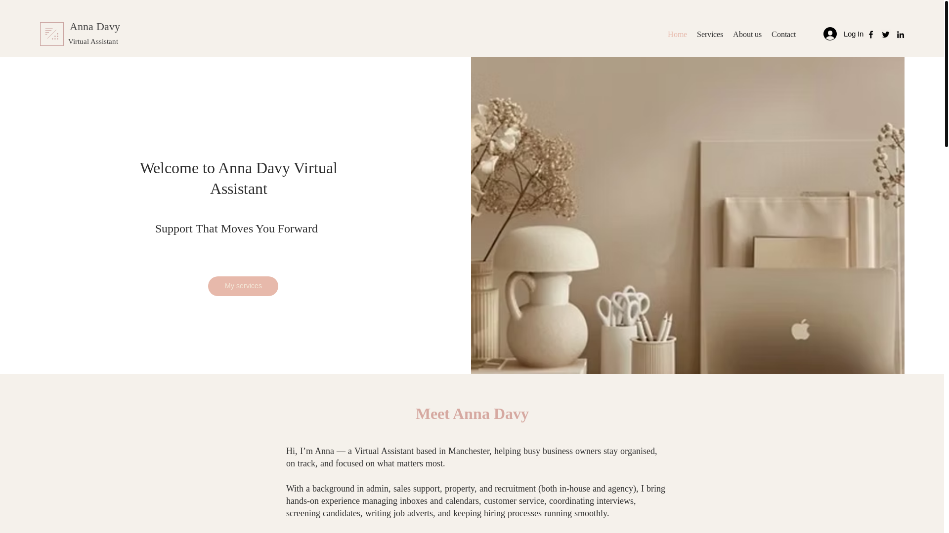 website screenshot of https://annadavyva.co.uk/