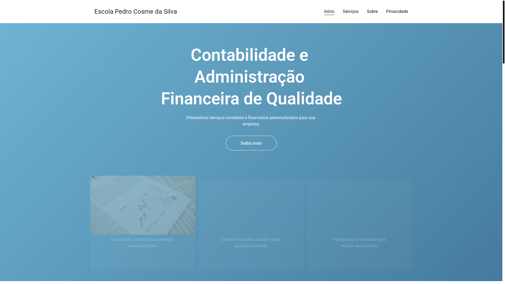 website screenshot of https://escolapedrocosmedasilva.shop/