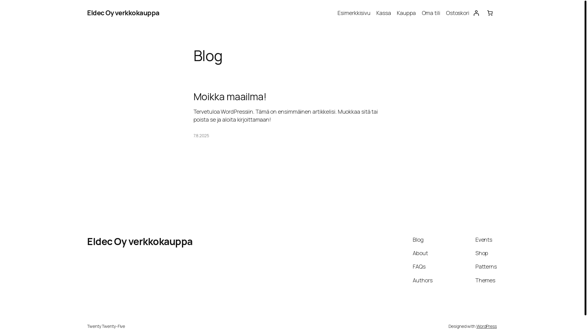 website screenshot of https://eldec.fi/