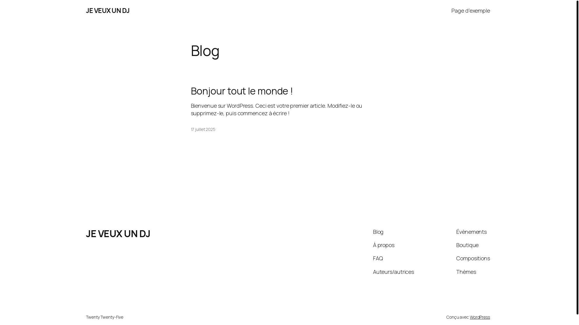 website screenshot of https://jeveuxundj.fr/