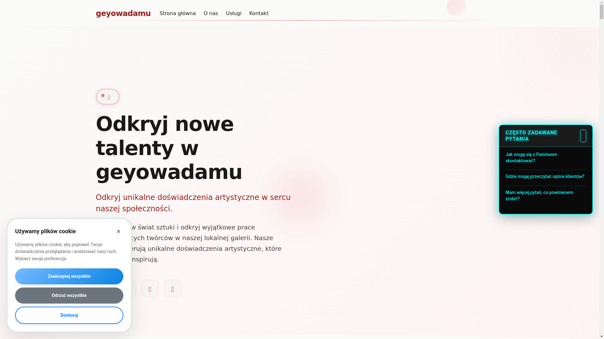 website screenshot of https://geyowadamu.com/