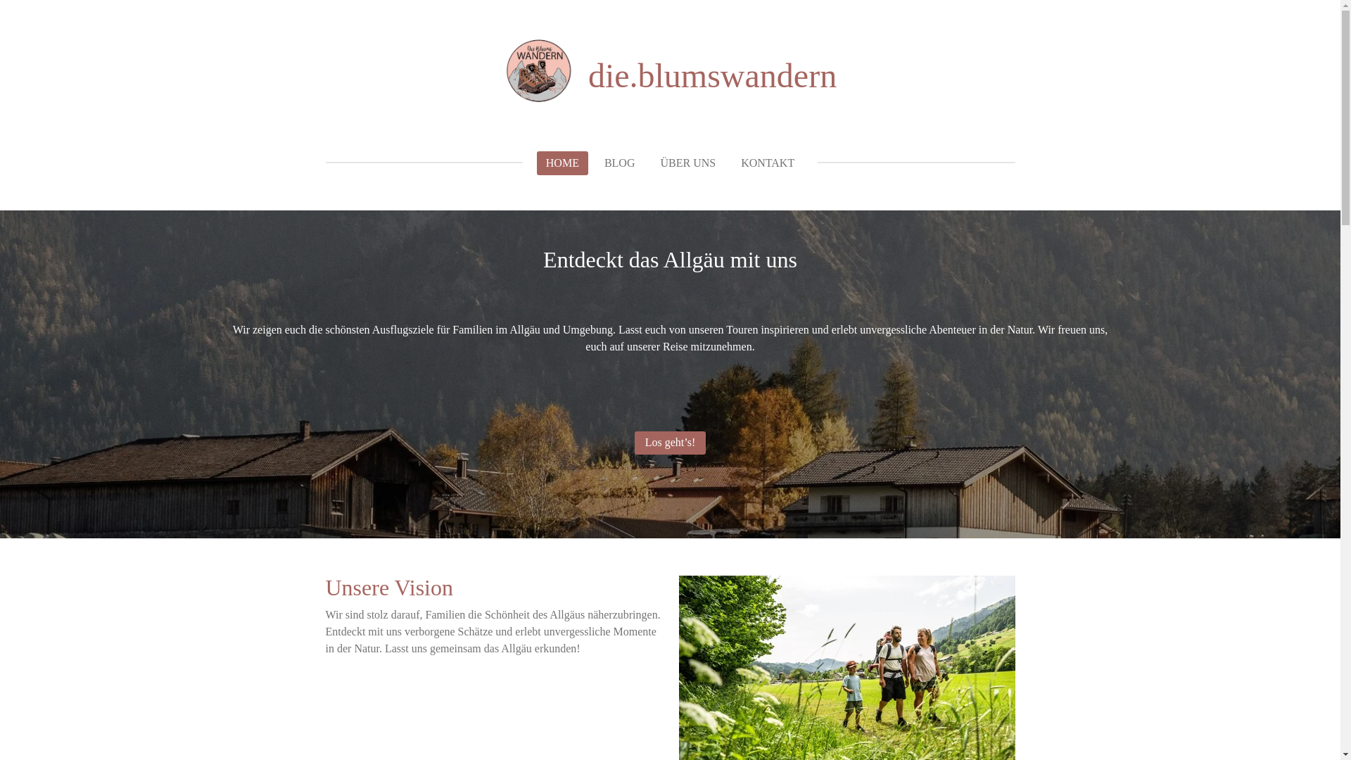 website screenshot of https://dieblumswandern.com/