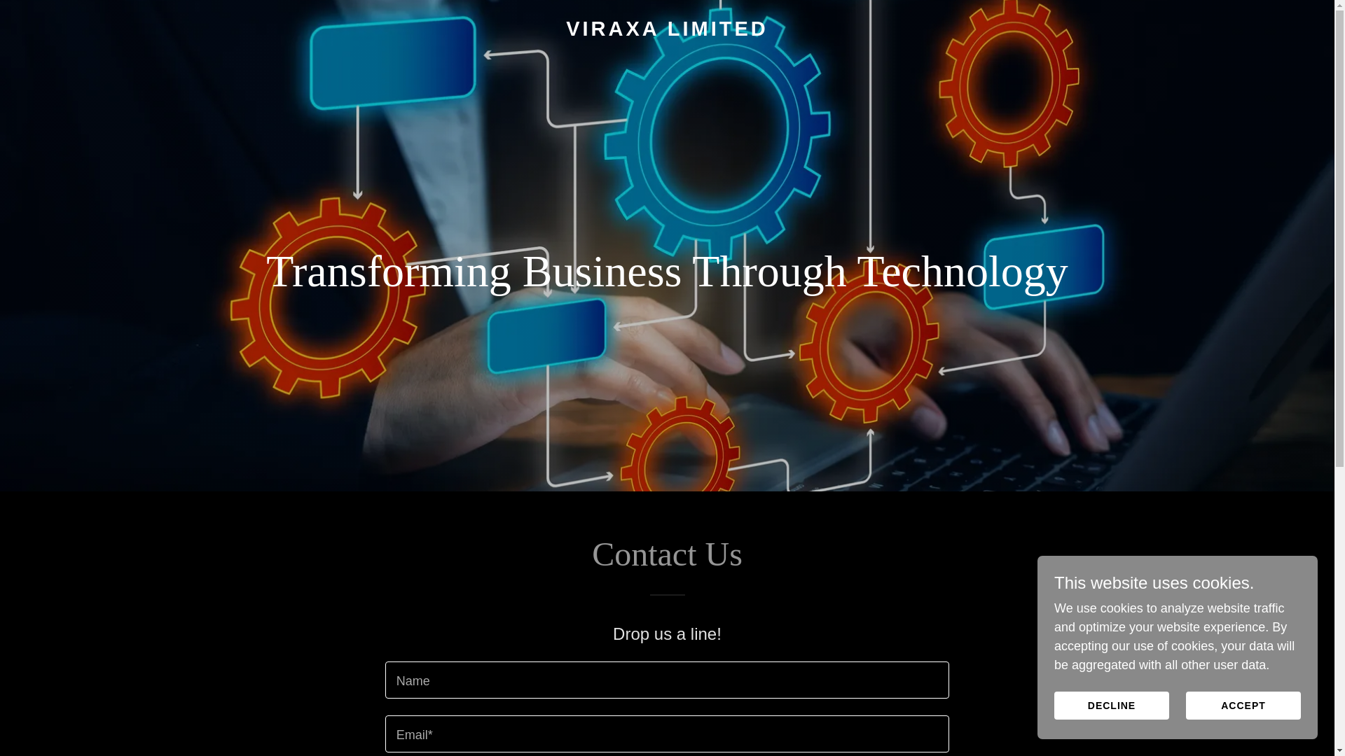 website screenshot of https://viraxa.co.uk/