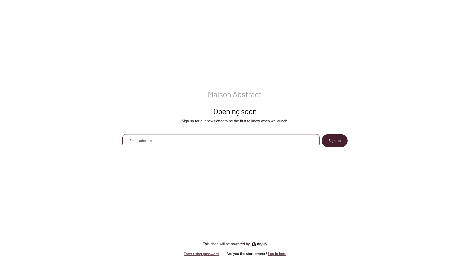 website screenshot of https://maison-abstract.com/