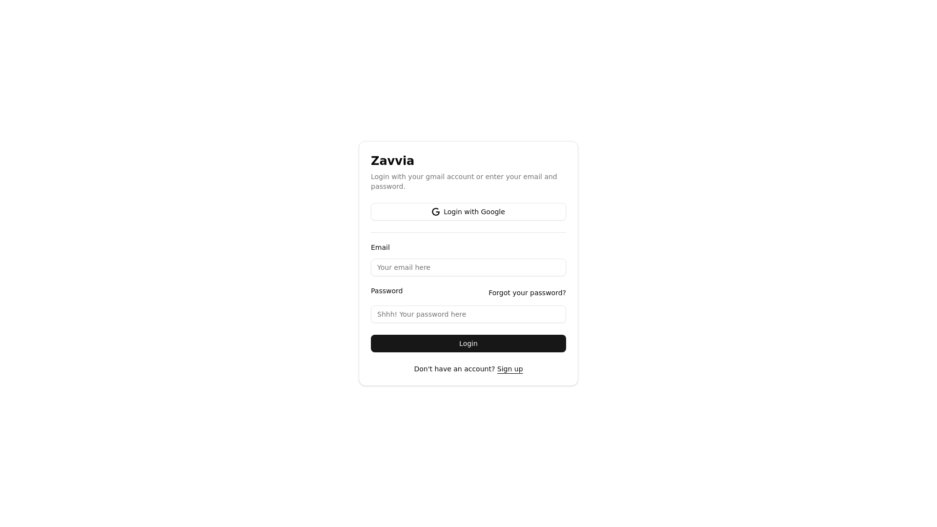website screenshot of https://zavvia.pages.dev/