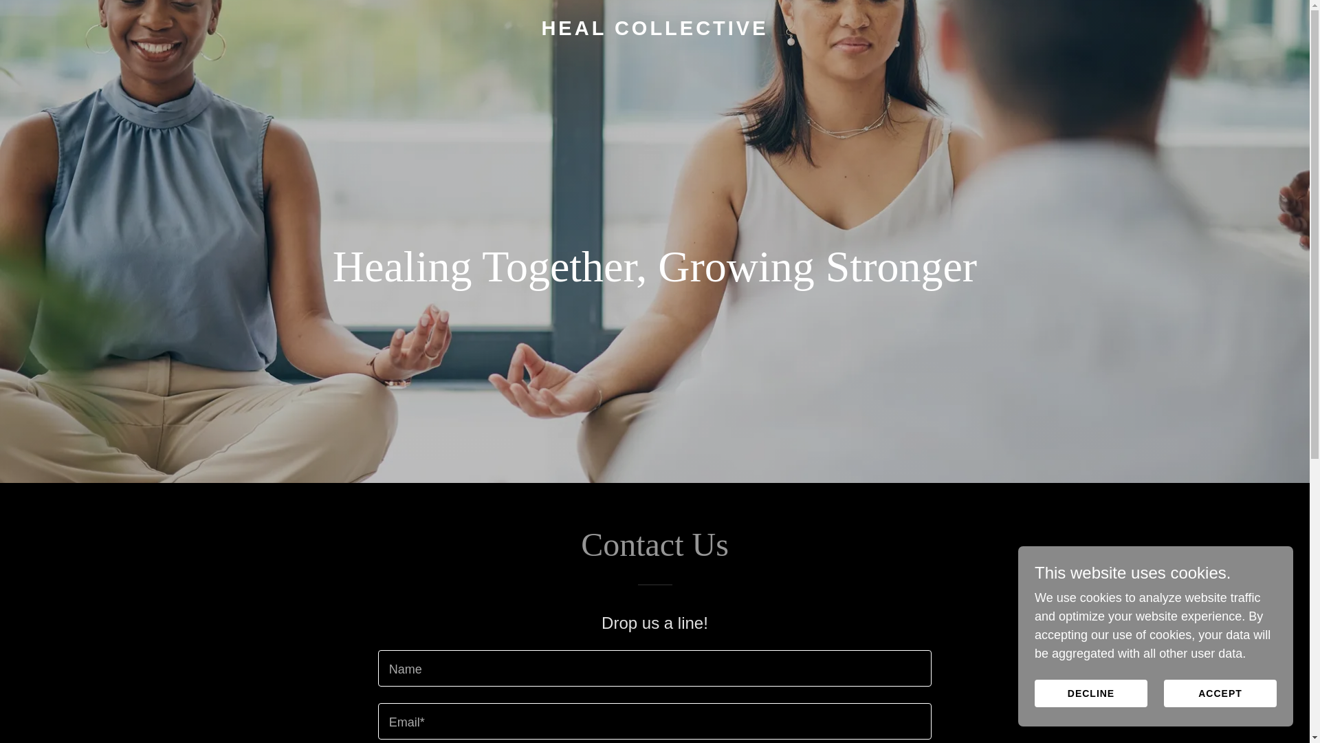 website screenshot of https://healcollective.co.uk/