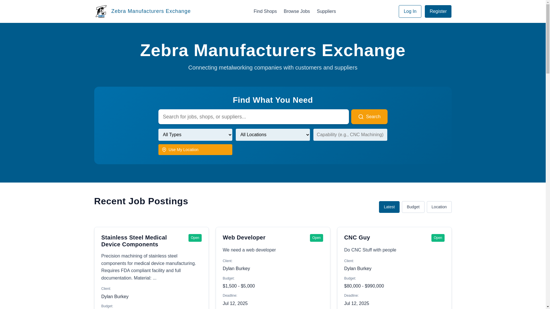website screenshot of https://zebra-manufacturers-hub.pages.dev/