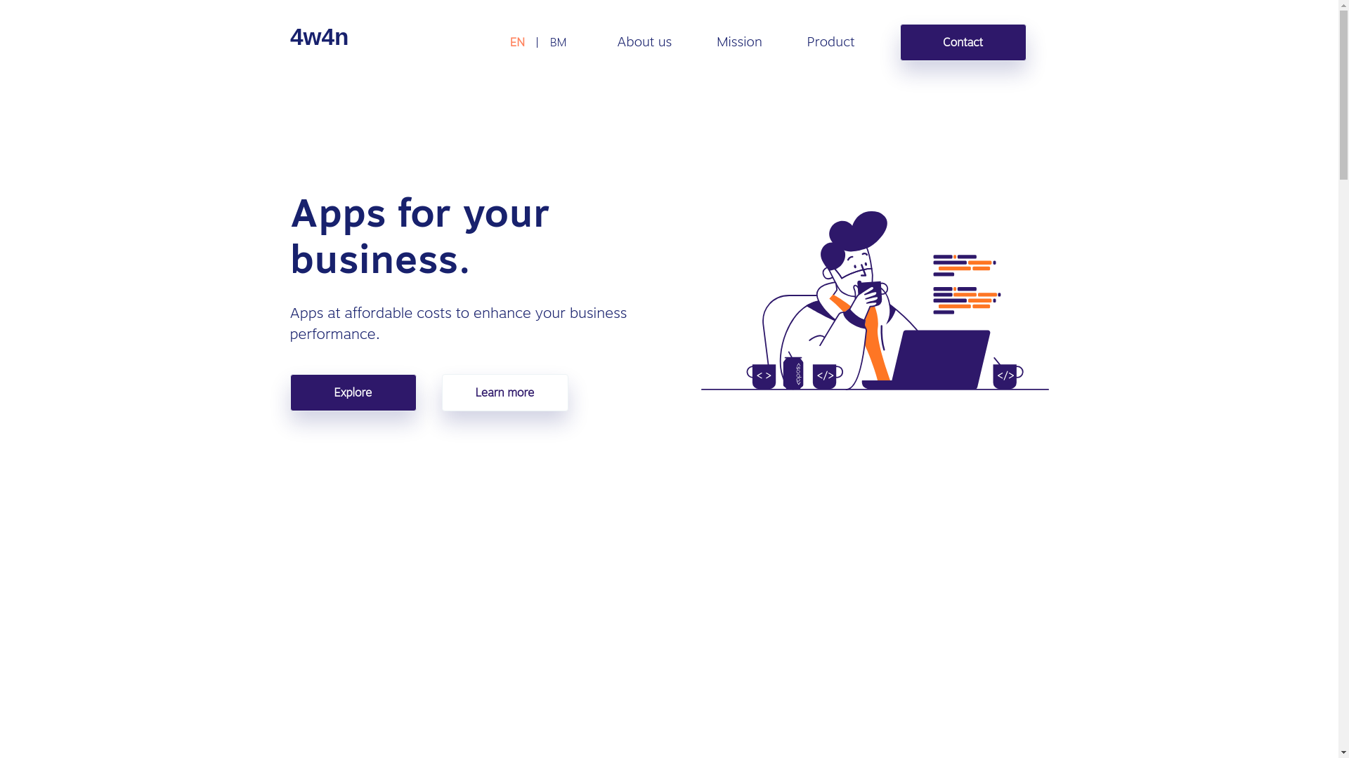 website screenshot of https://4w4n-landing.pages.dev/