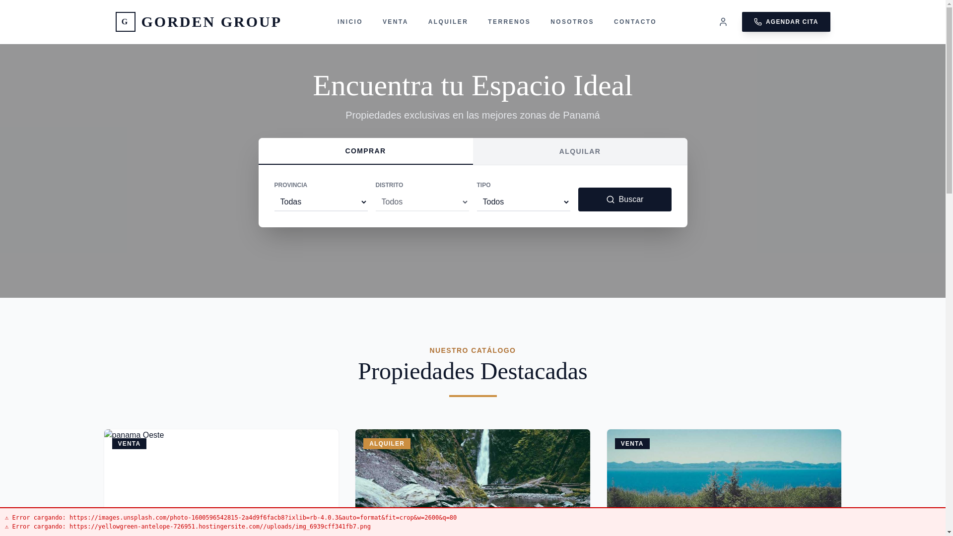 website screenshot of https://gordengrouppa.com/