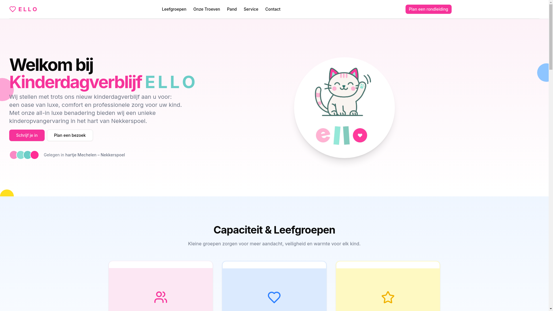 website screenshot of https://kdvello.be/
