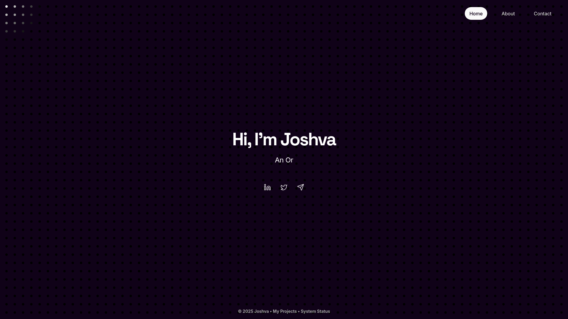 website screenshot of https://www.joshva.in/