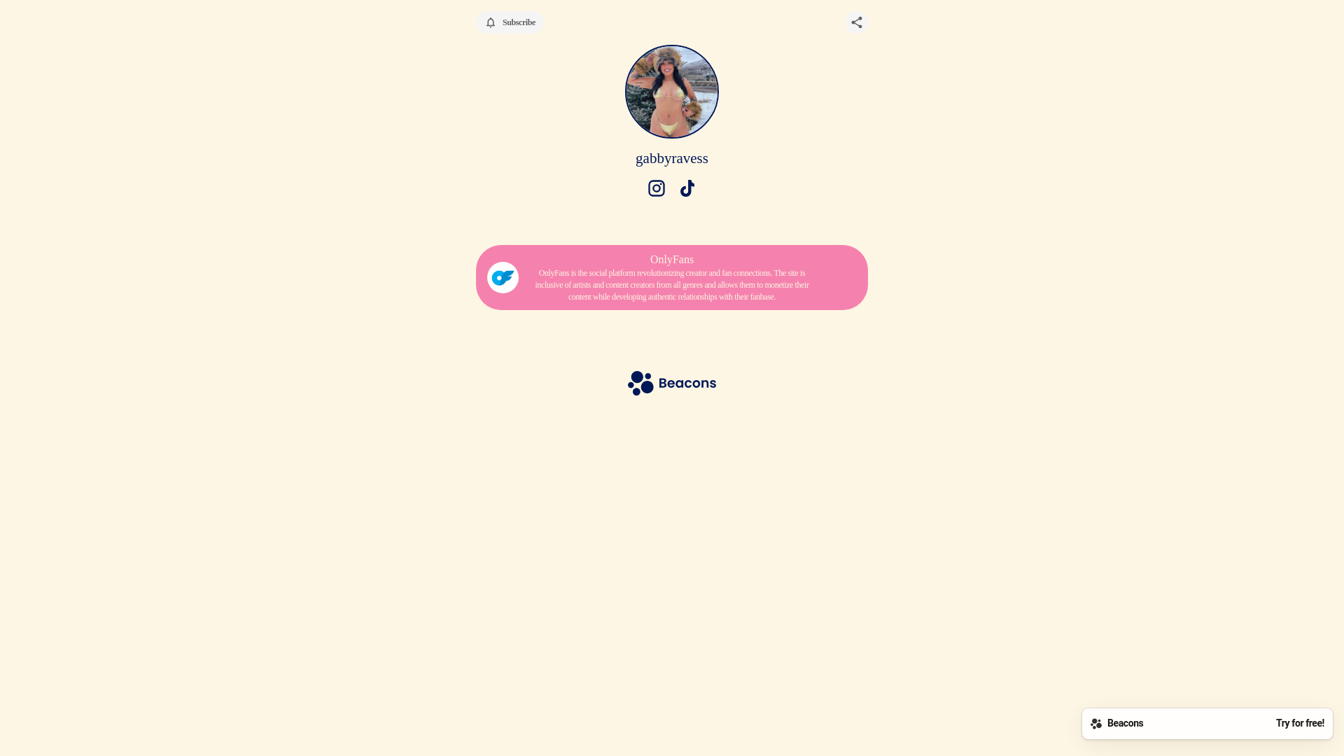 website screenshot of https://gabbyravess.com/
