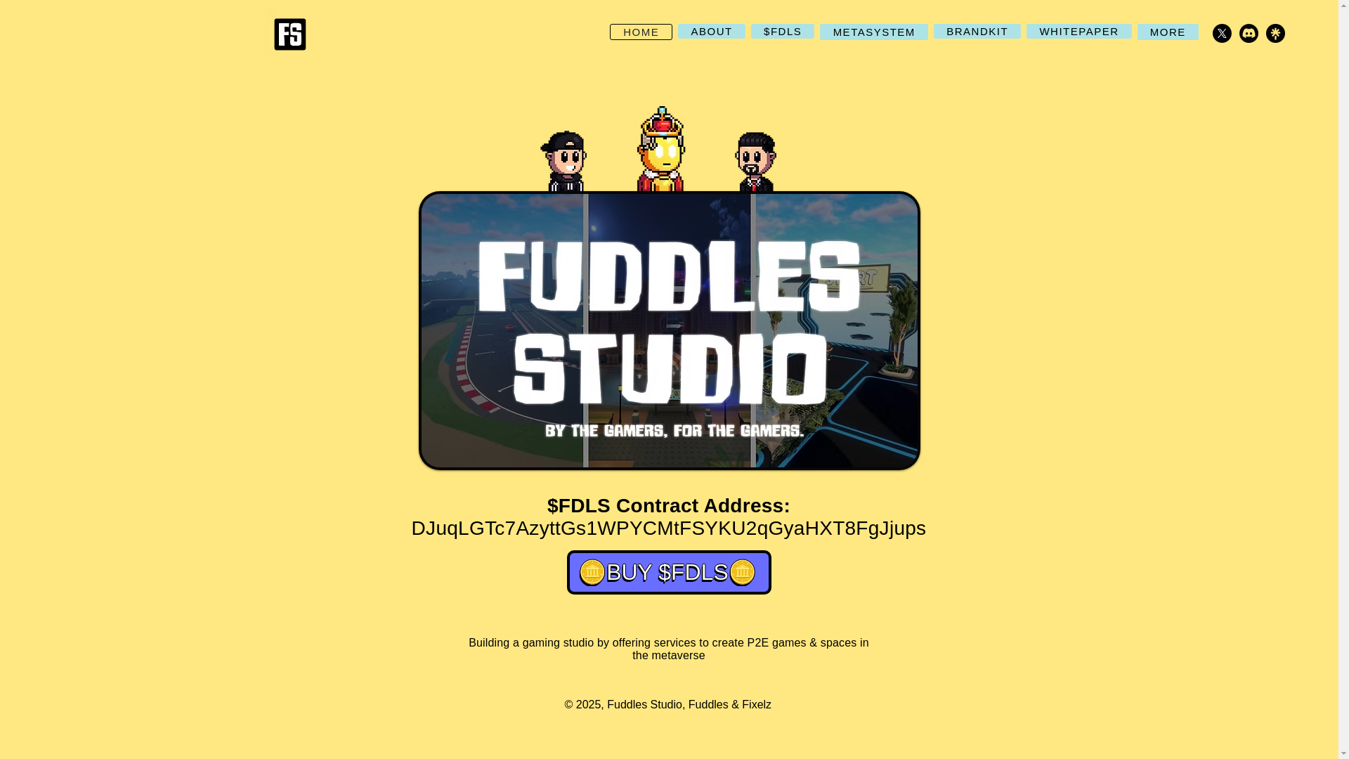 website screenshot of https://fuddlesstudio.com/
