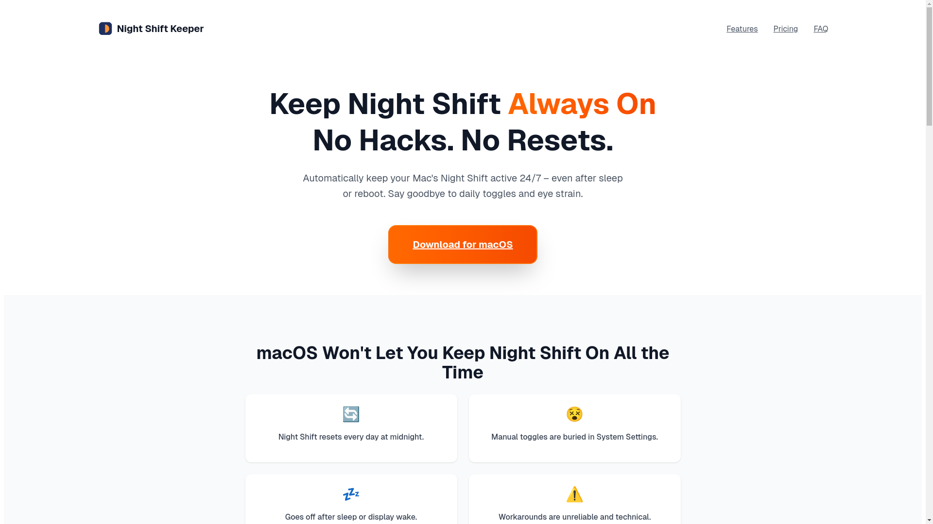 website screenshot of https://nightshiftkeeperlanding.pages.dev/