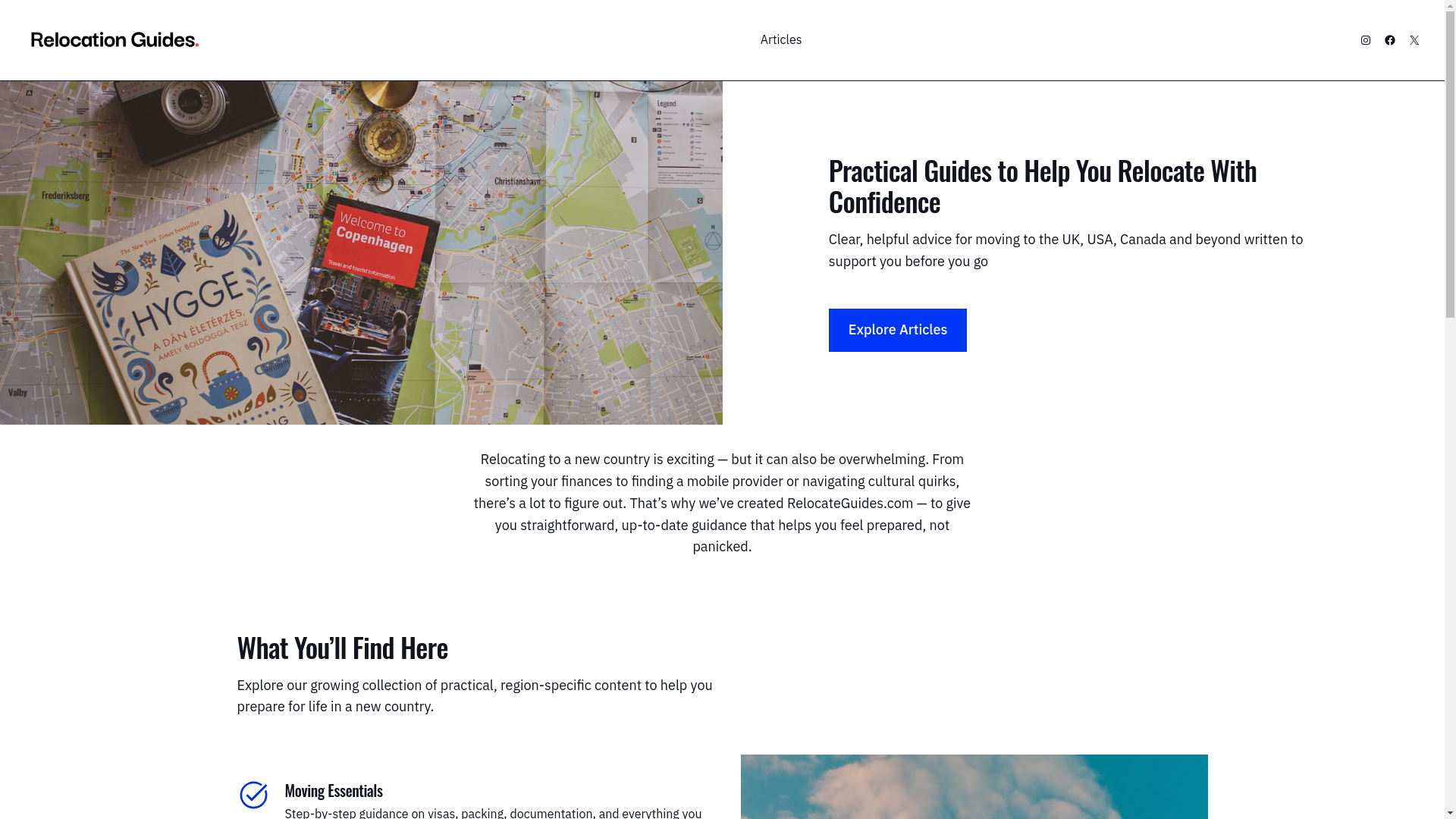 website screenshot of https://relocateguides.com/