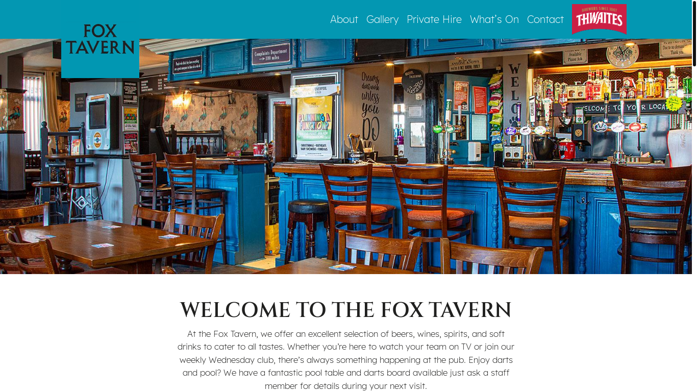 website screenshot of https://fox-tavern-stalybridge.pages.dev/