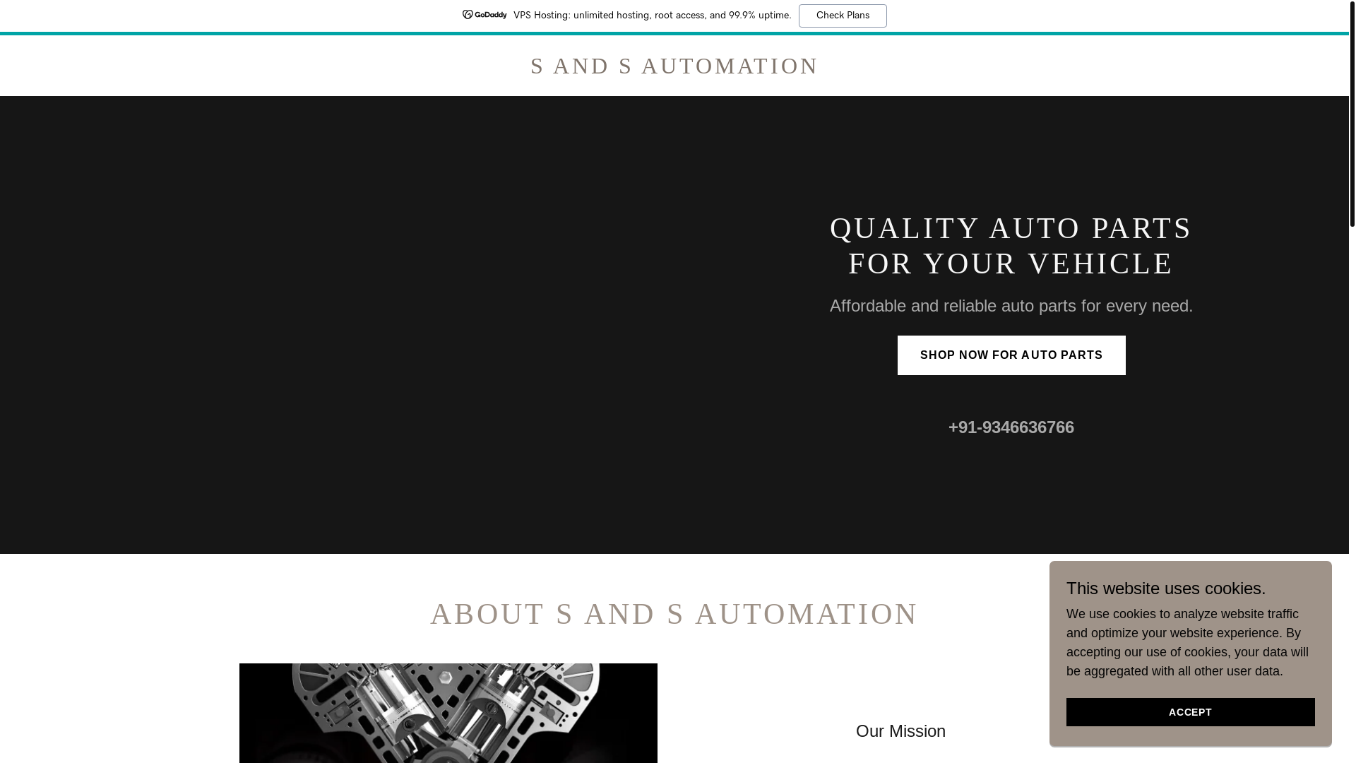 website screenshot of https://sandsautomation.in/