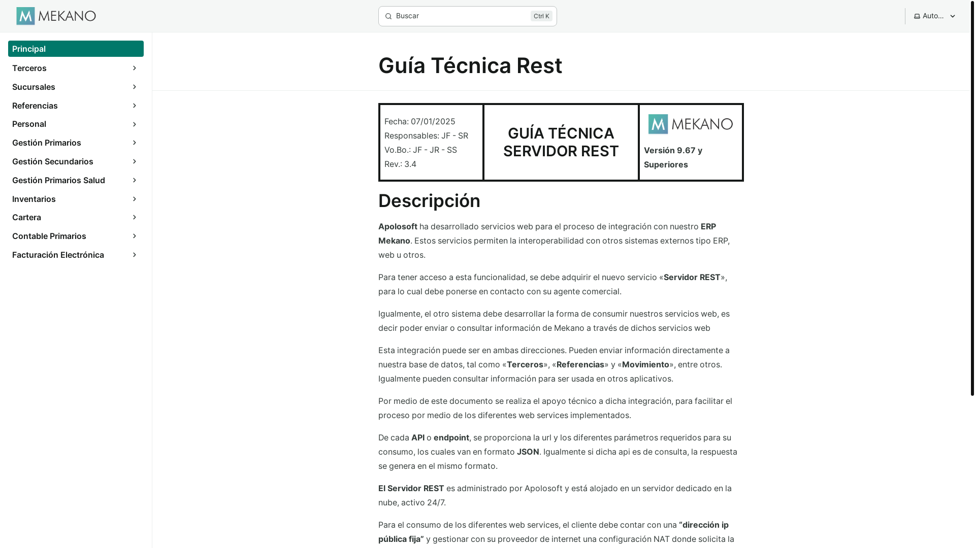 website screenshot of https://documentacion-apis-mekano.pages.dev/