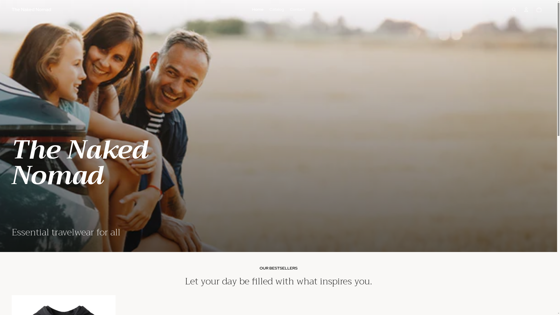 website screenshot of https://thenakednomad.shop/
