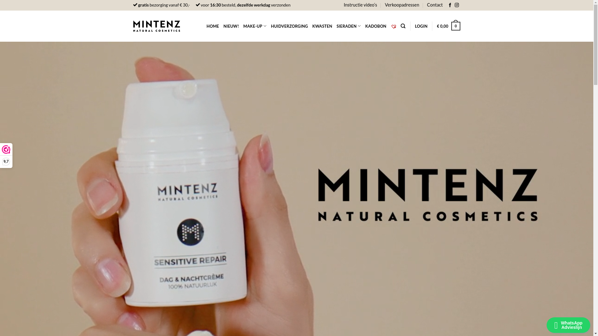 website screenshot of https://www3.mintenz.nl