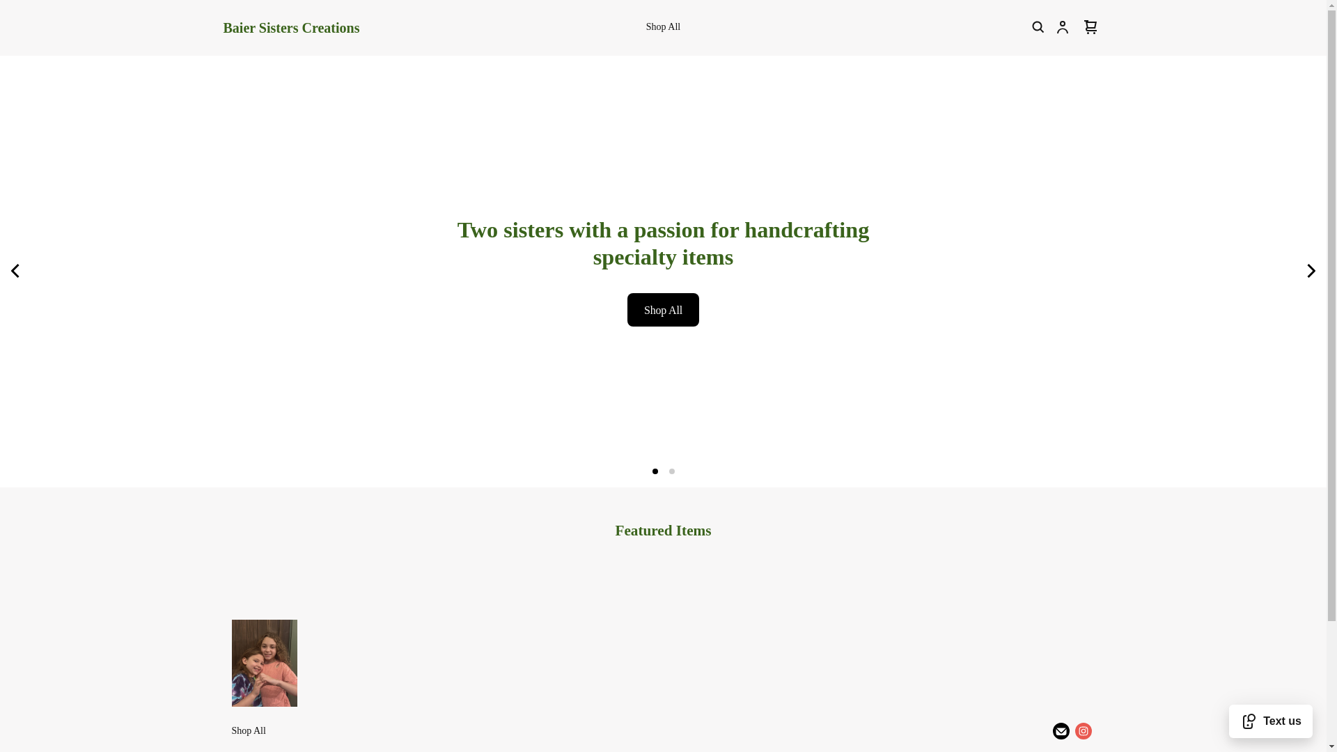 website screenshot of https://baiersisters.com/