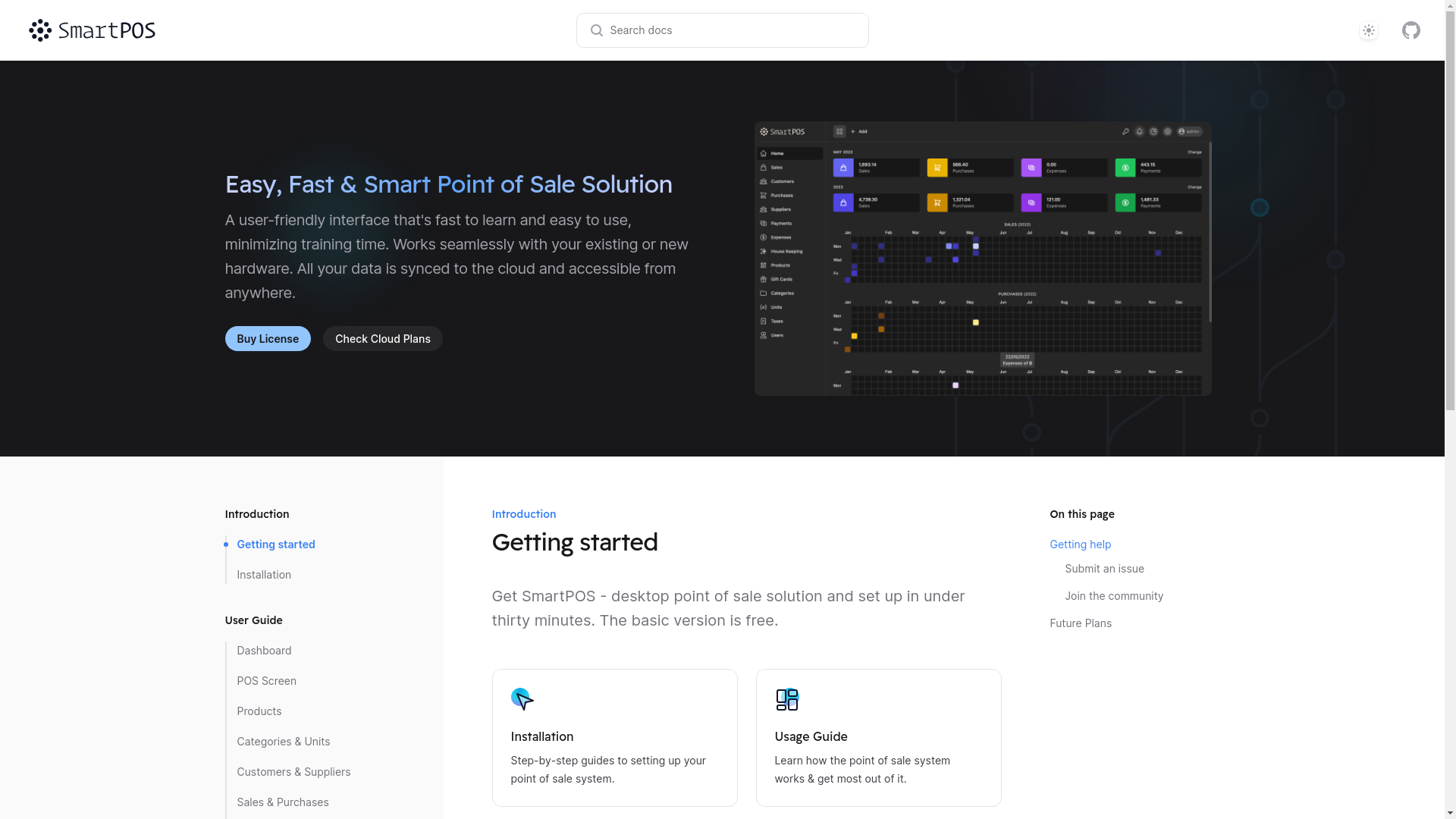 website screenshot of https://halapos-docs.pages.dev/