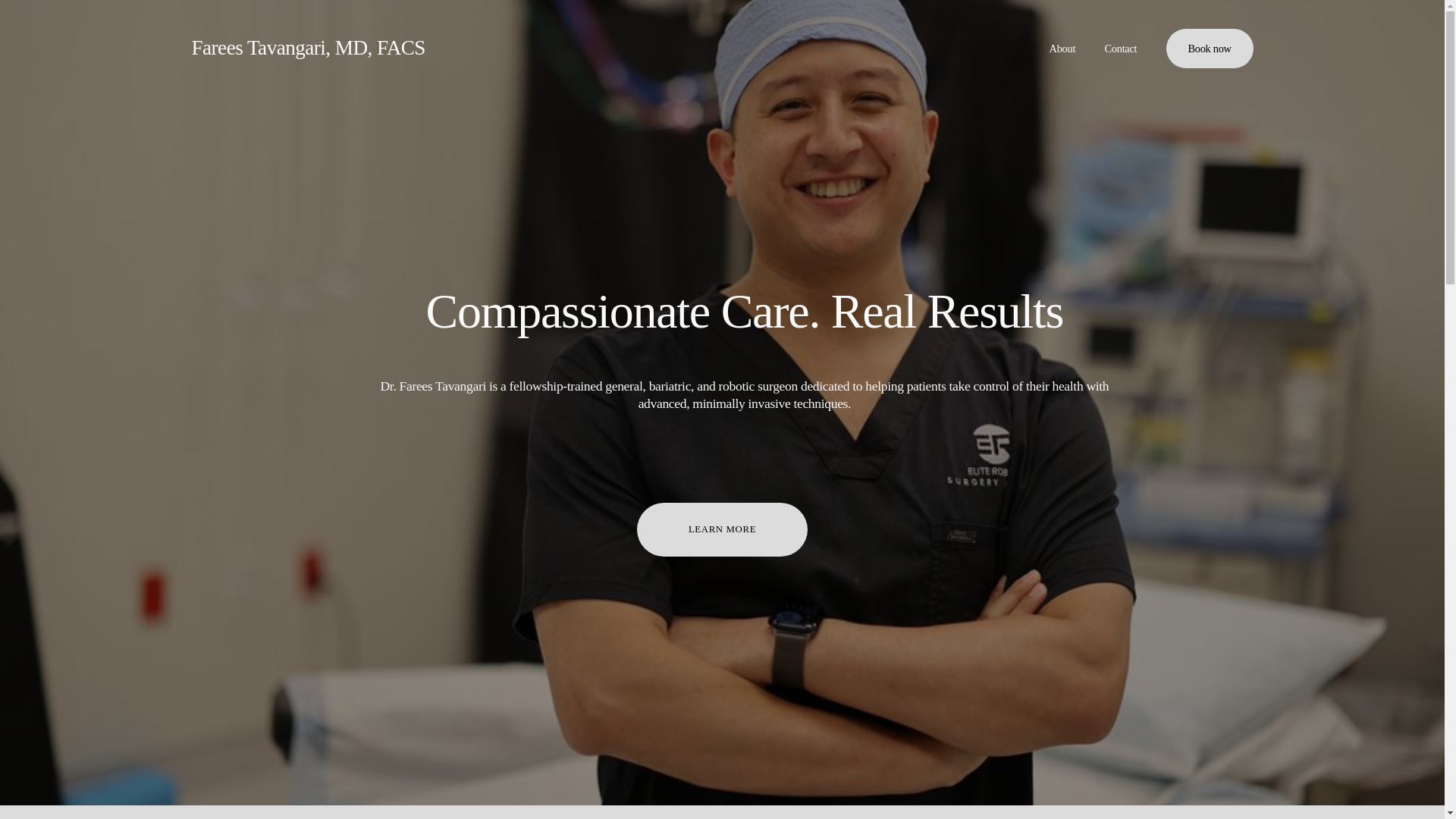 website screenshot of https://drtavangari.com/