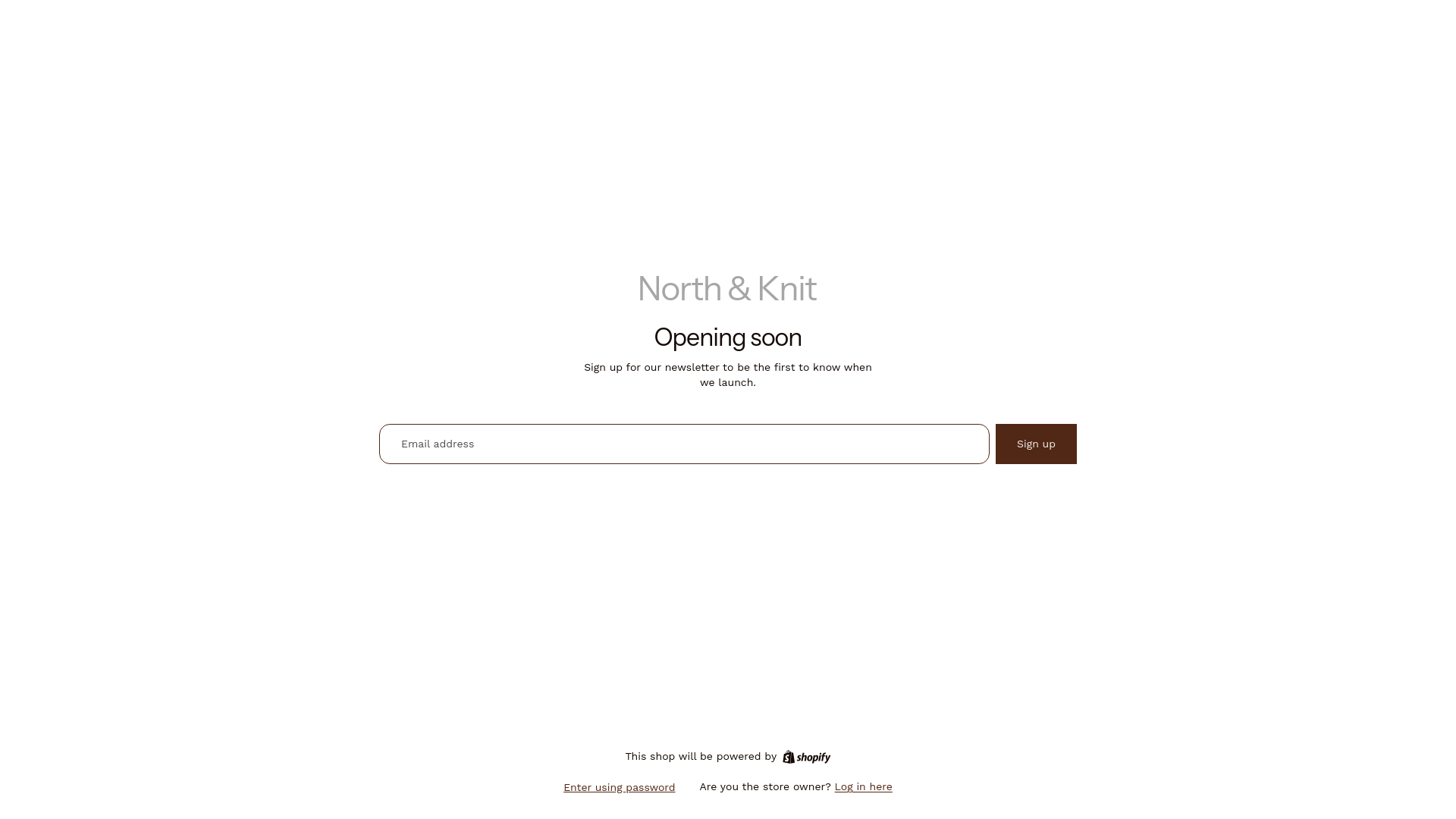 website screenshot of https://northandknit.com/