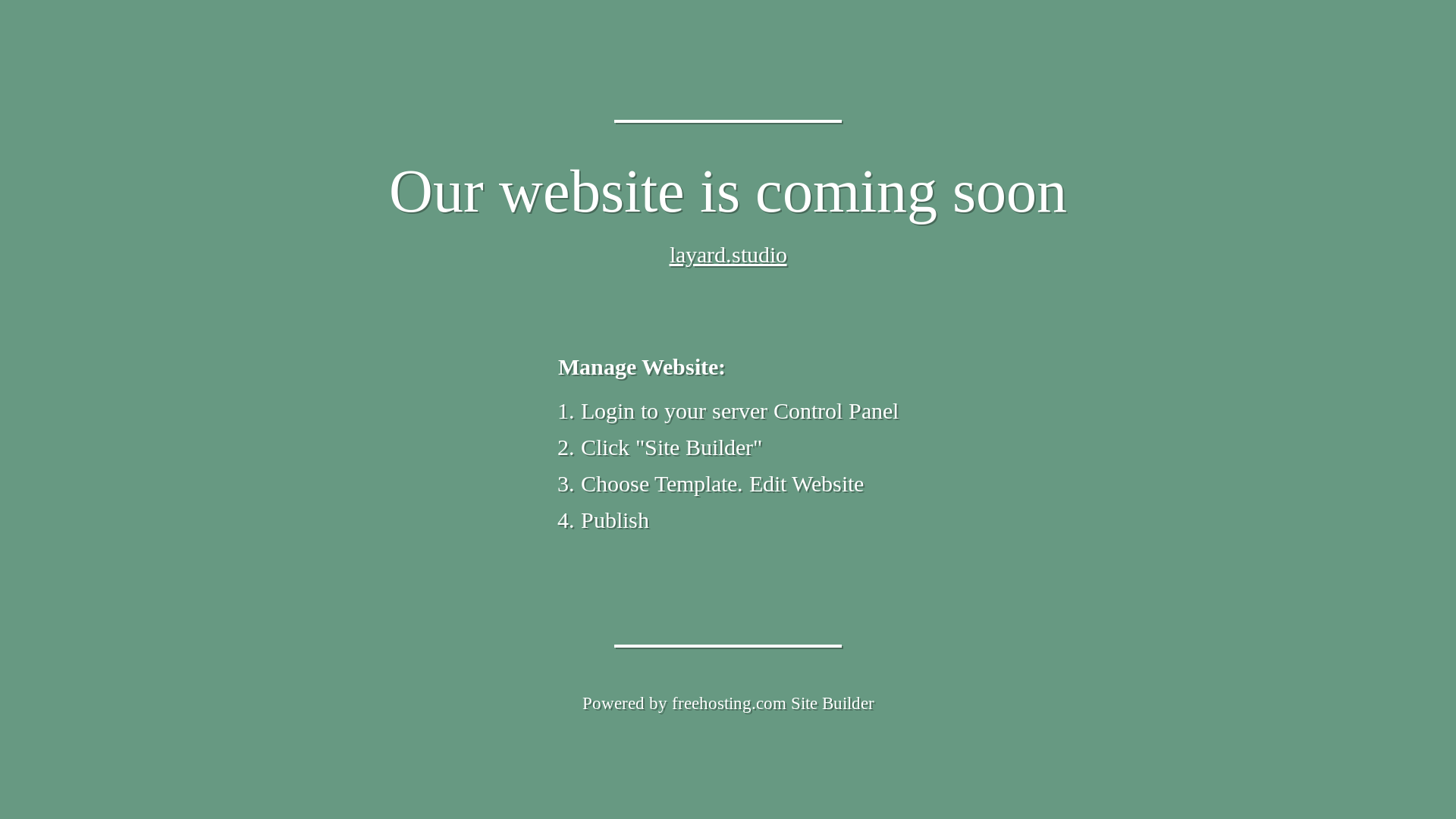 website screenshot of https://layard.studio/