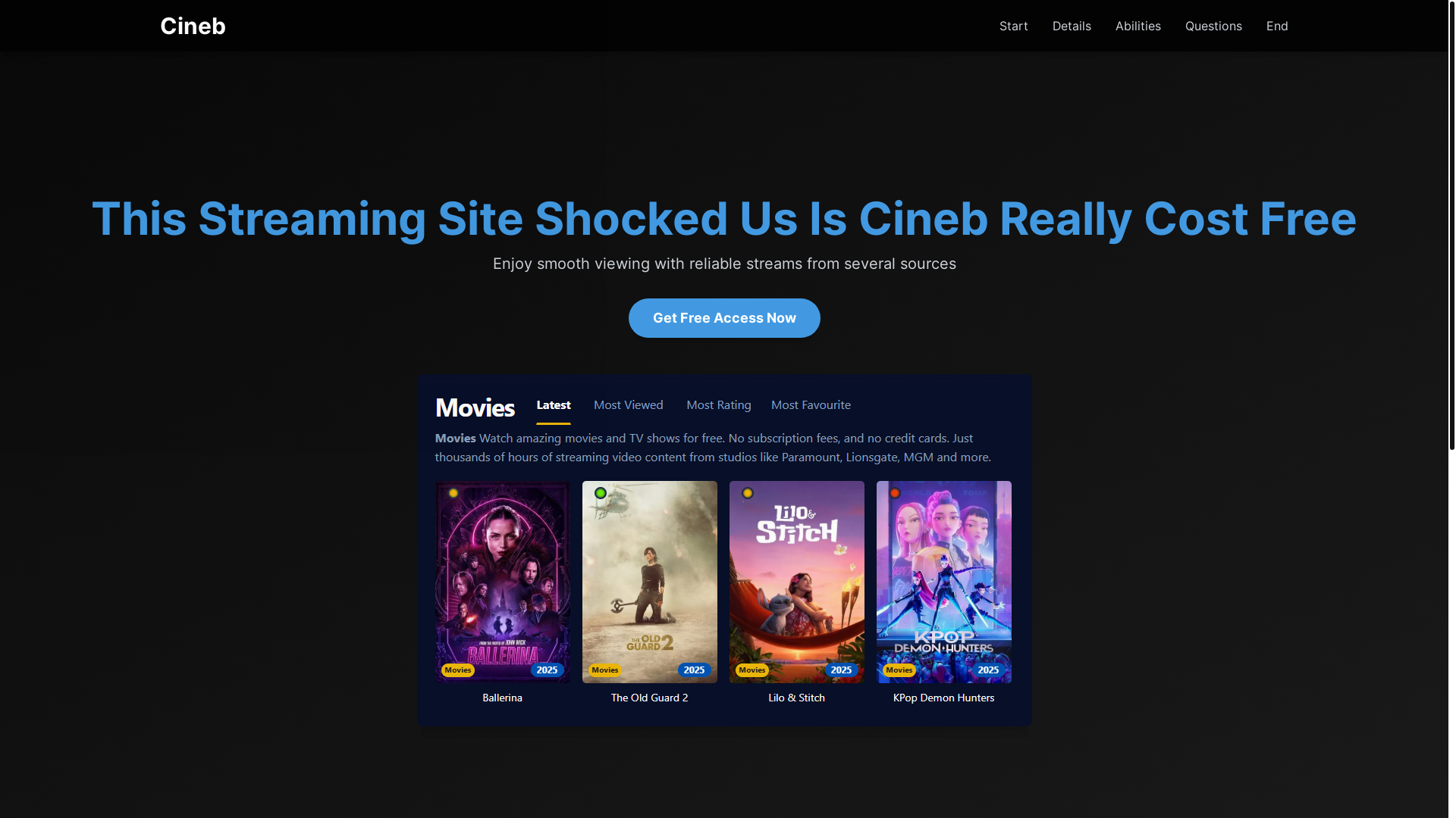 website screenshot of https://cineb-yknh.pages.dev/