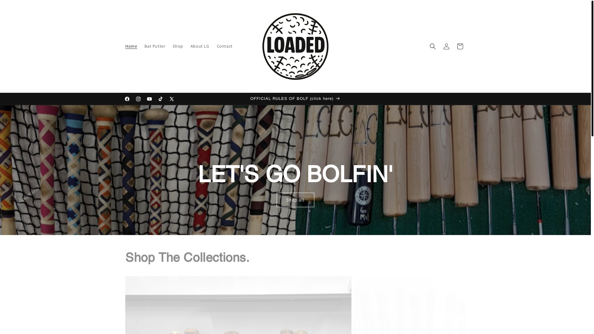 website screenshot of https://bolfputters.shop/