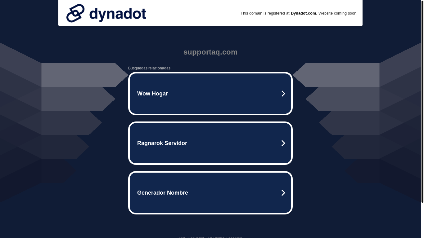 website screenshot of https://supportaq.com/