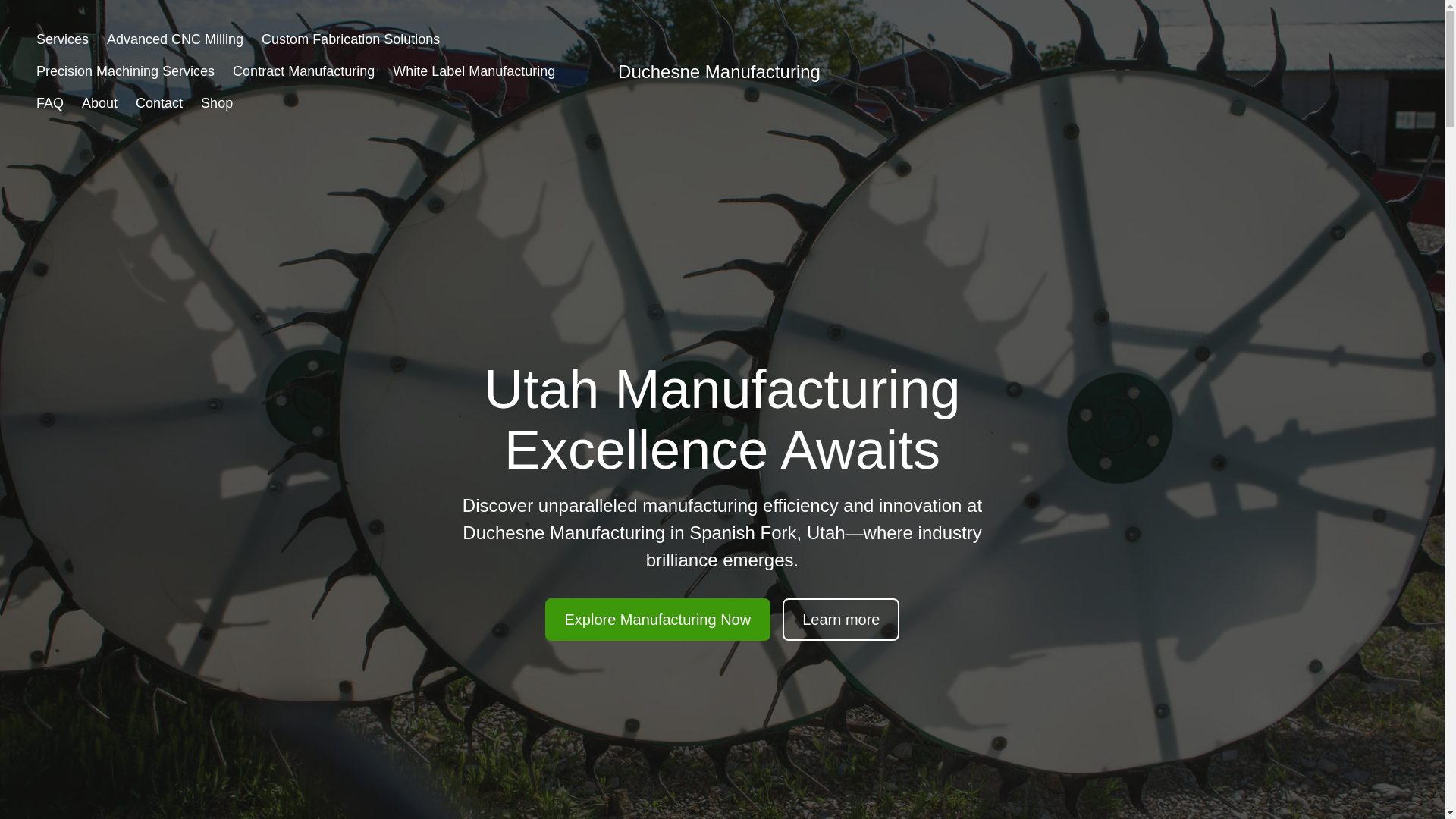 website screenshot of https://duchesnesmartmanufacturing.com/