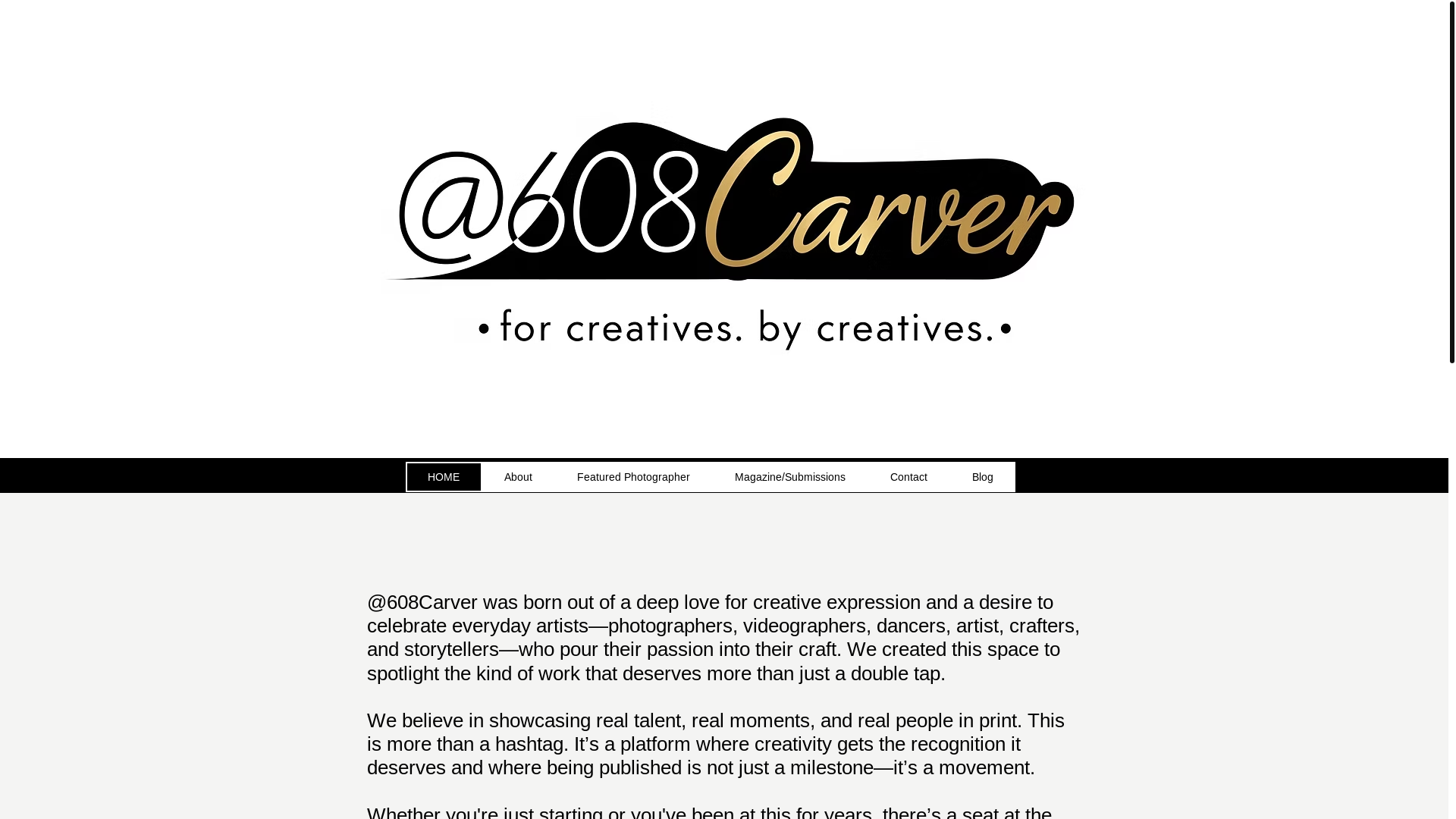 website screenshot of https://happeningat608carver.com/