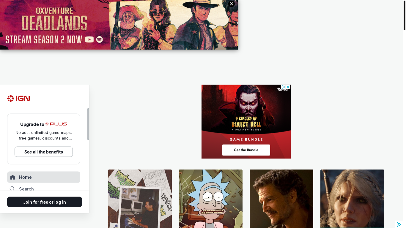 website screenshot of https://ign.com/