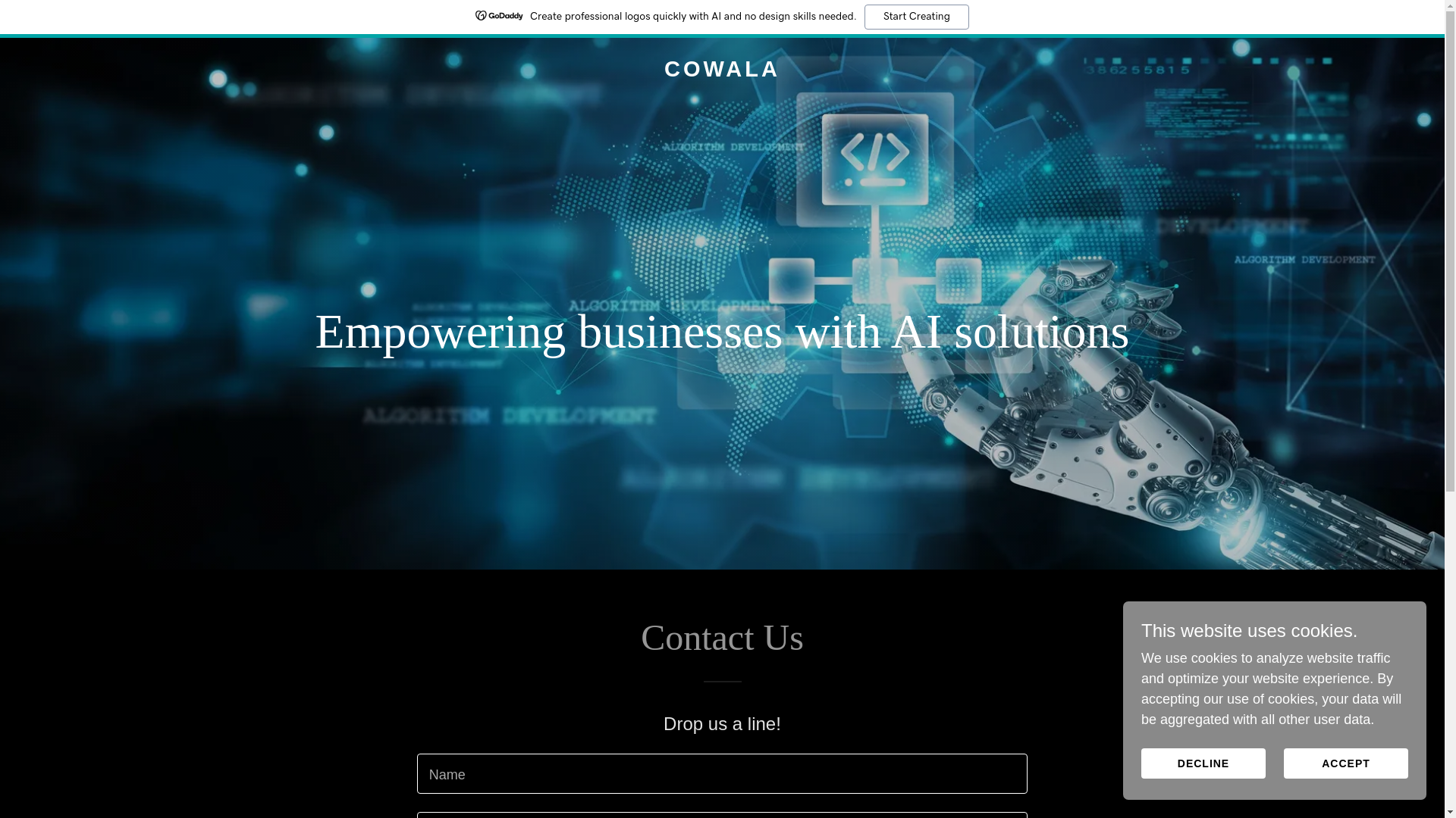 website screenshot of https://cowala.ai/